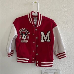 Disney Mickey Mouse Red and White Kids Jacket